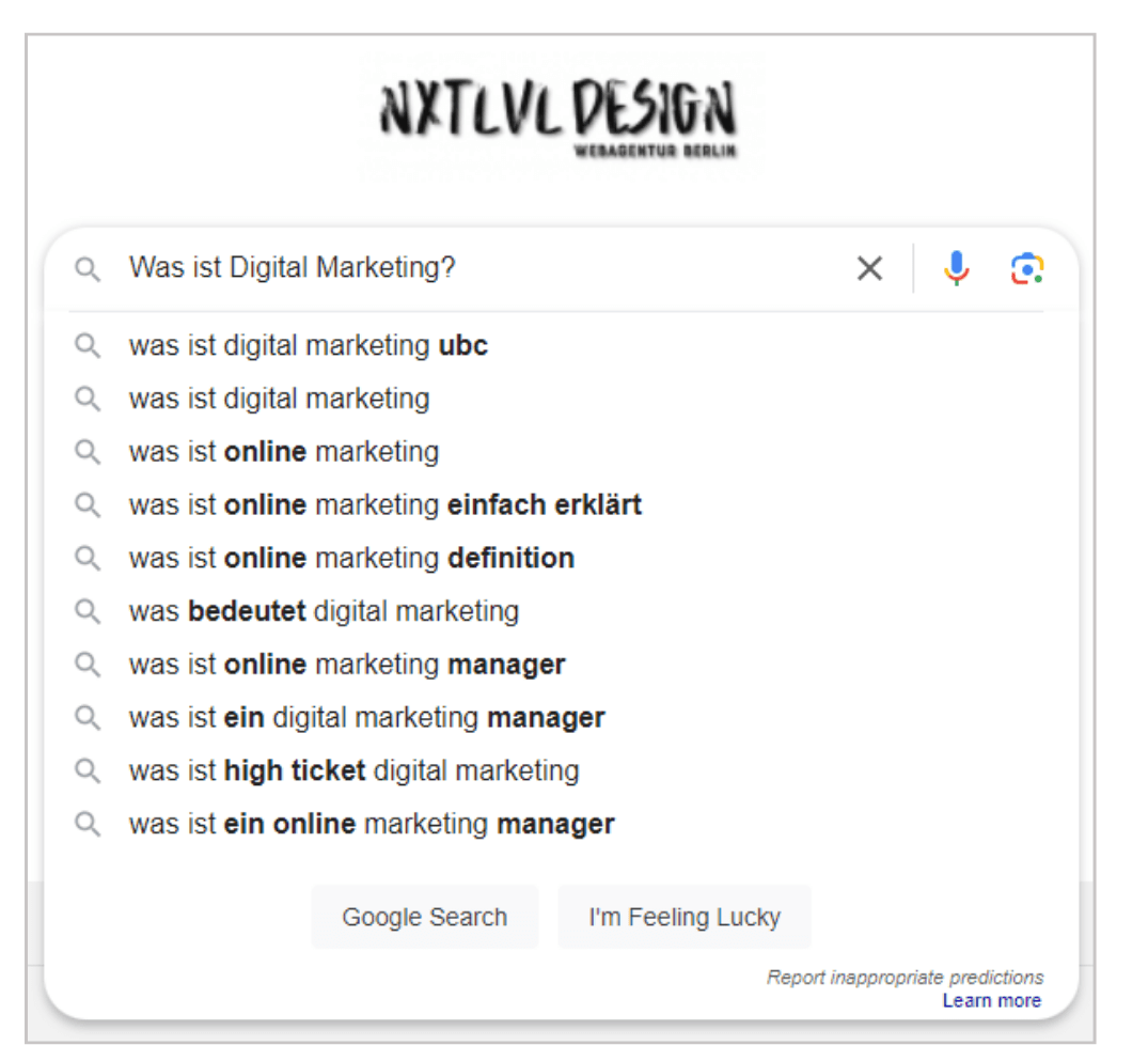 Sichtbar bei Google, Bing und Social Media. Wie erklärt dir NxtLvl Design dein Digital Marketing Profi aus Berlin